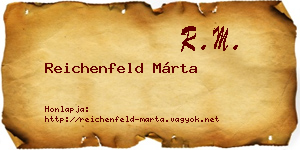 Reichenfeld Márta névjegykártya